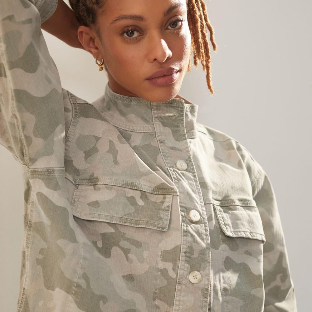 Anthropologie Dear John Camo Utility Jacket